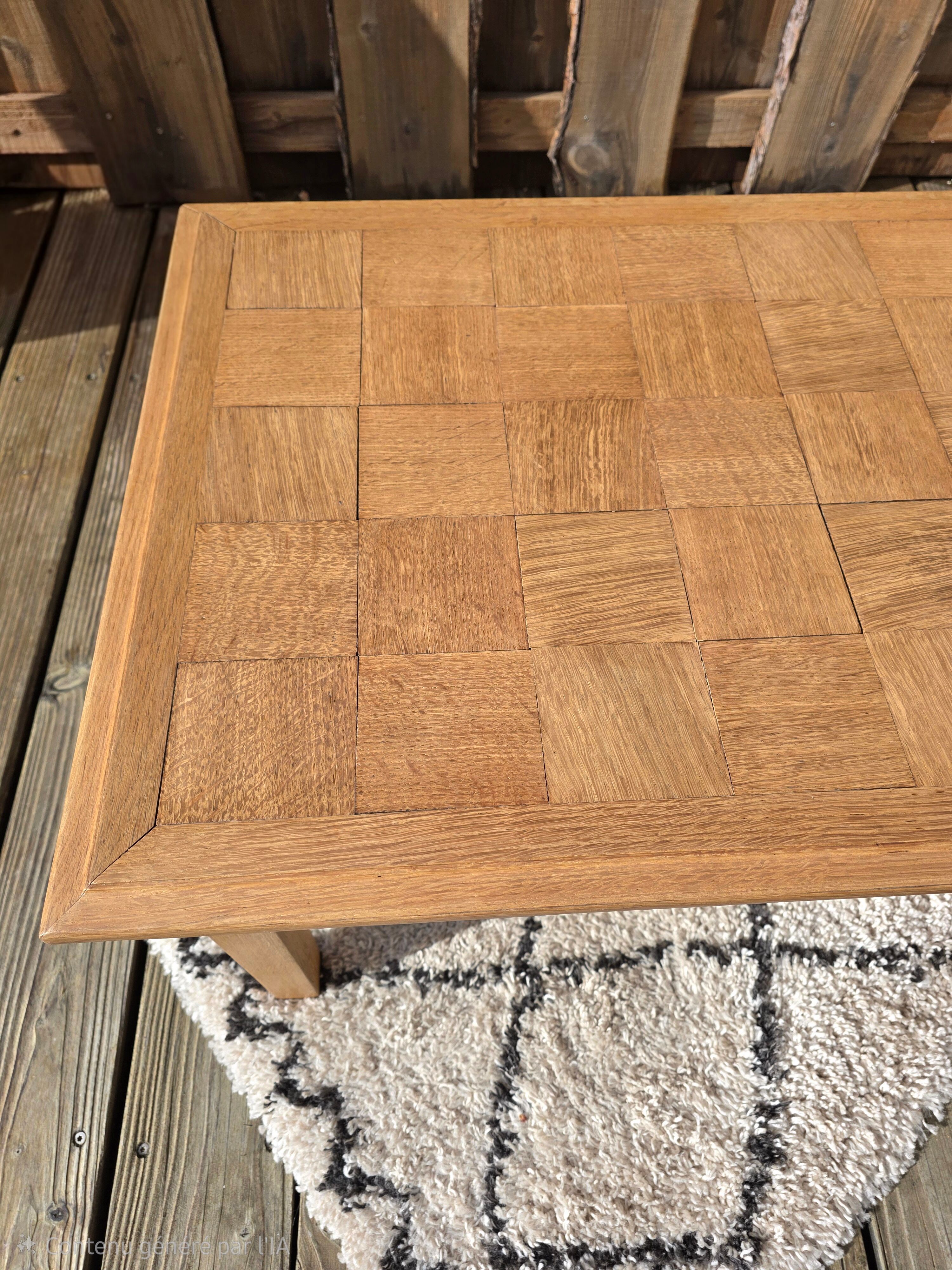 Antique solid oak coffee table