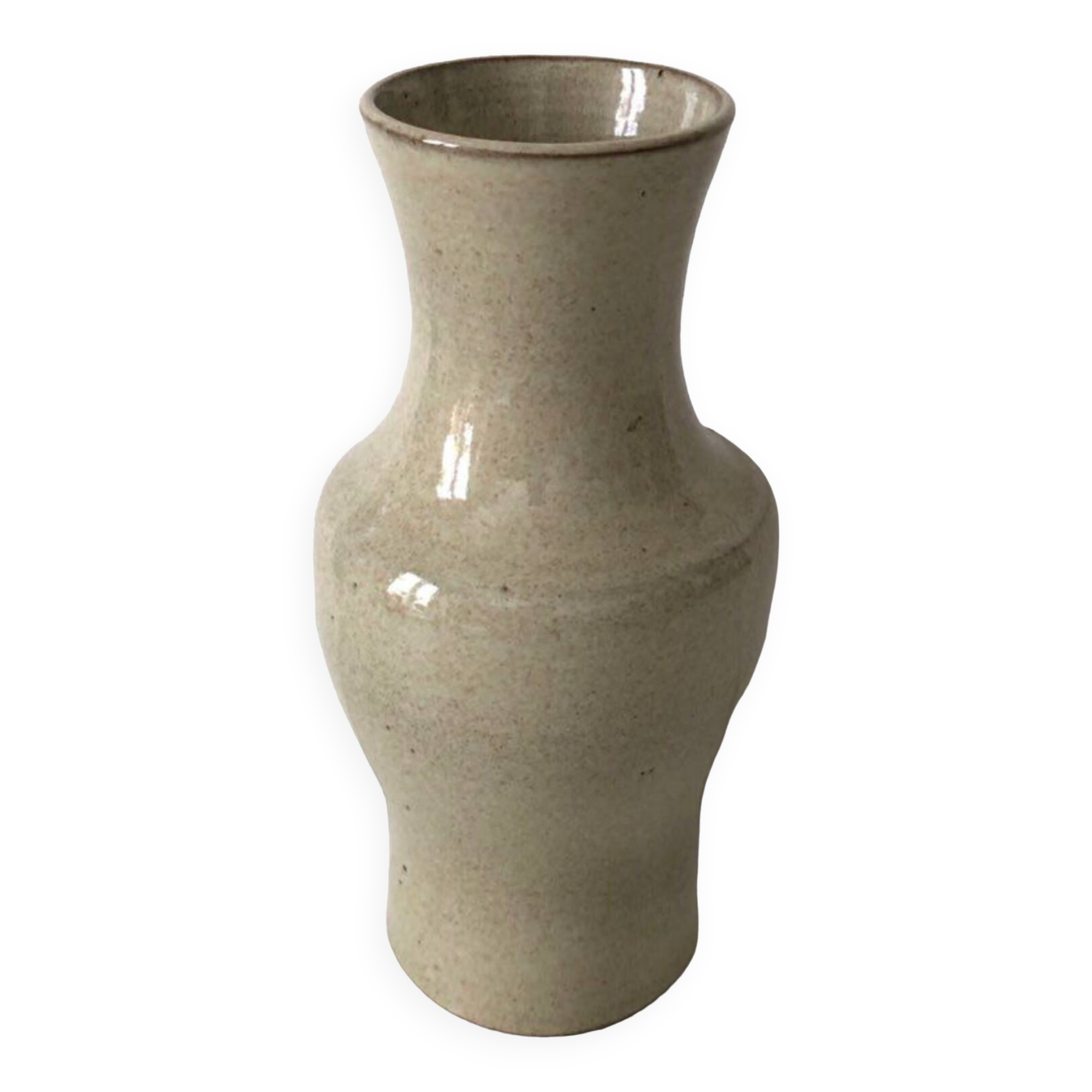 Beige Stoneware Vase