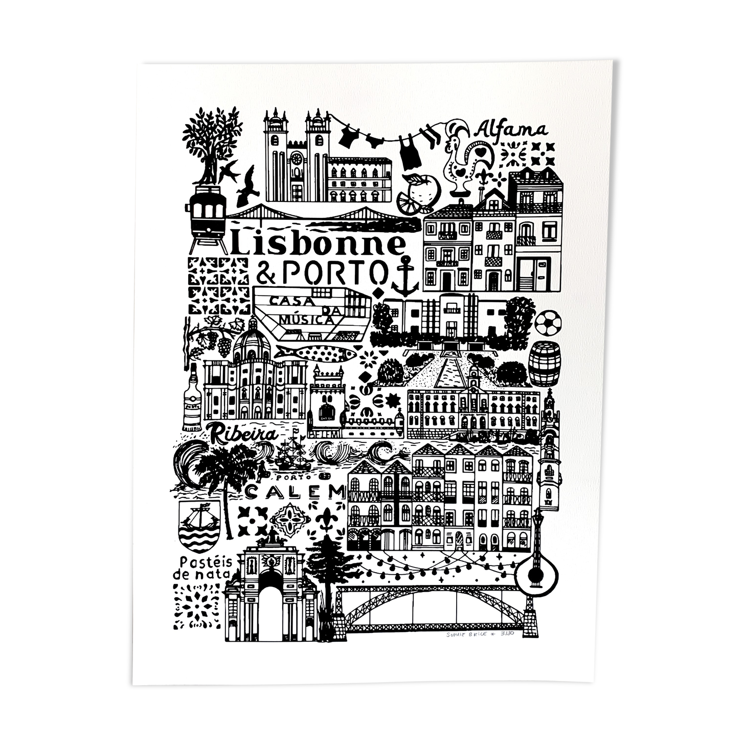 Lisbon/Porto screenprint