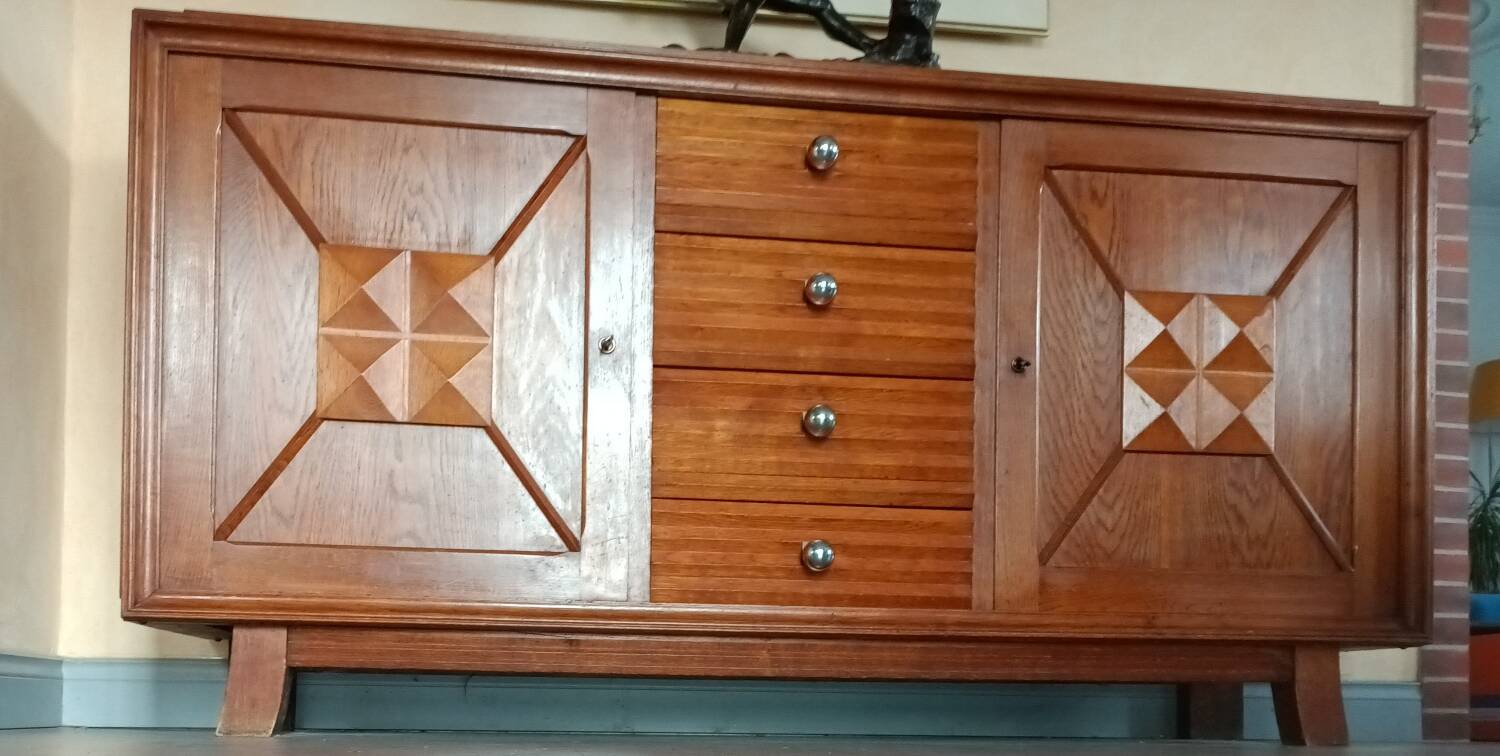 Sideboard 1940 France Brutalist style Charles Dudouyt