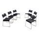 Omstack vintage metal chairs BIEFFEPLAST 1970s