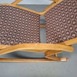 1930s Art Deco Czechoslovak Bentwood Rocking Chair with Original Upholstery