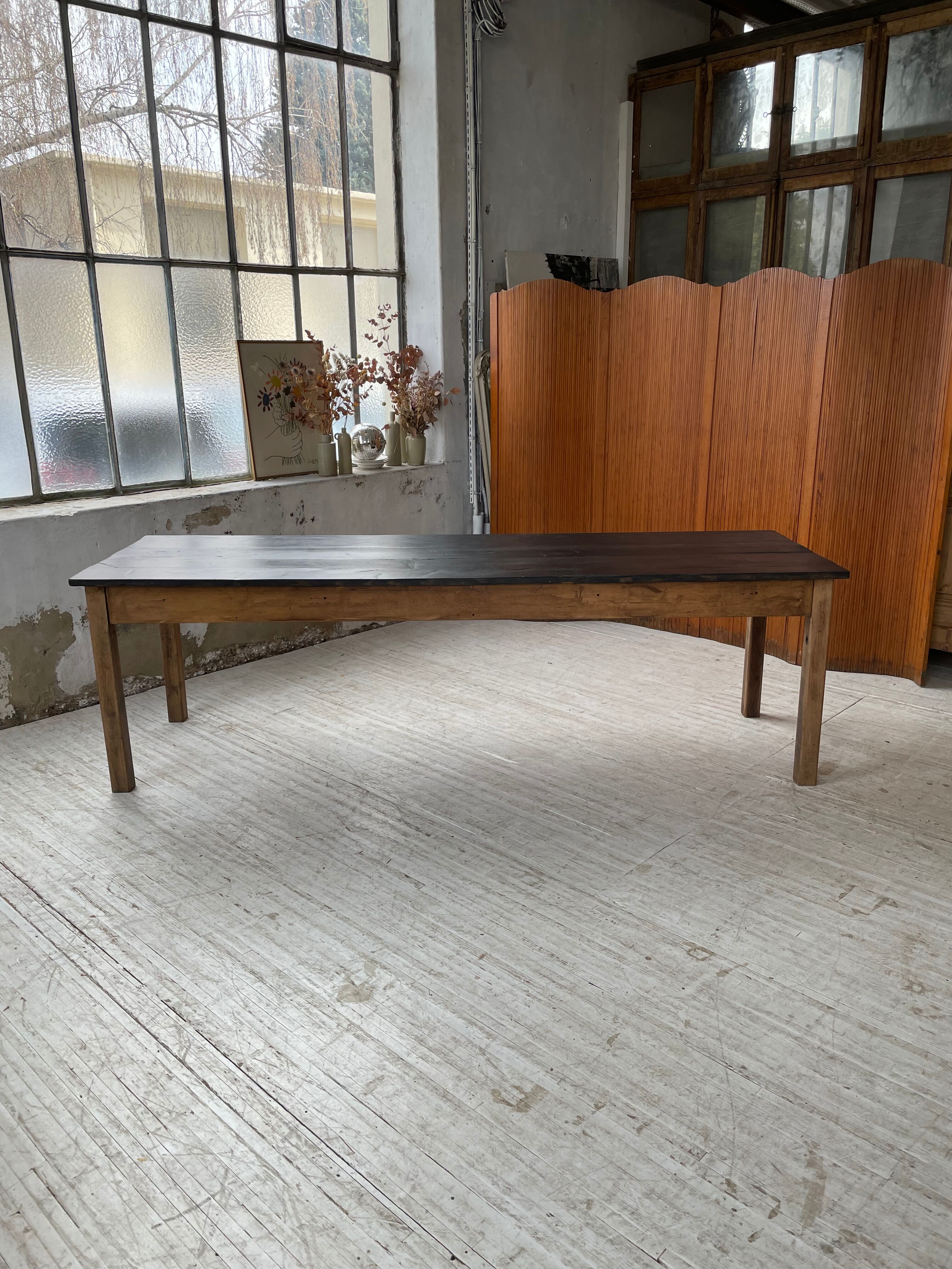 Black pine farm table 250 cm