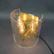 1970s Brass and Bubble Glass Wall Lamp, Germany