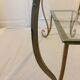 Grande table d’appoint fer forgé or et verre