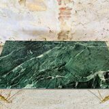 Coffee table in green marble and brass circa 50/60