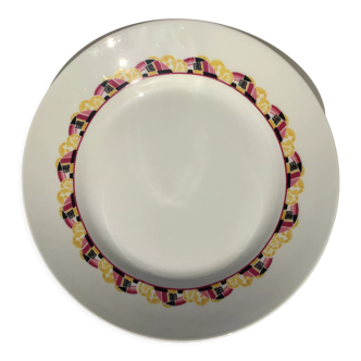 Plat creux porcelaine de Limoges art déco