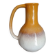 Two-Tone Ceramic Stoneware Carafe Pitcher - Vintage Design