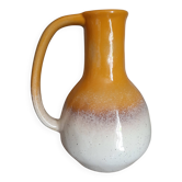 Two-Tone Ceramic Stoneware Carafe Pitcher - Vintage Design
