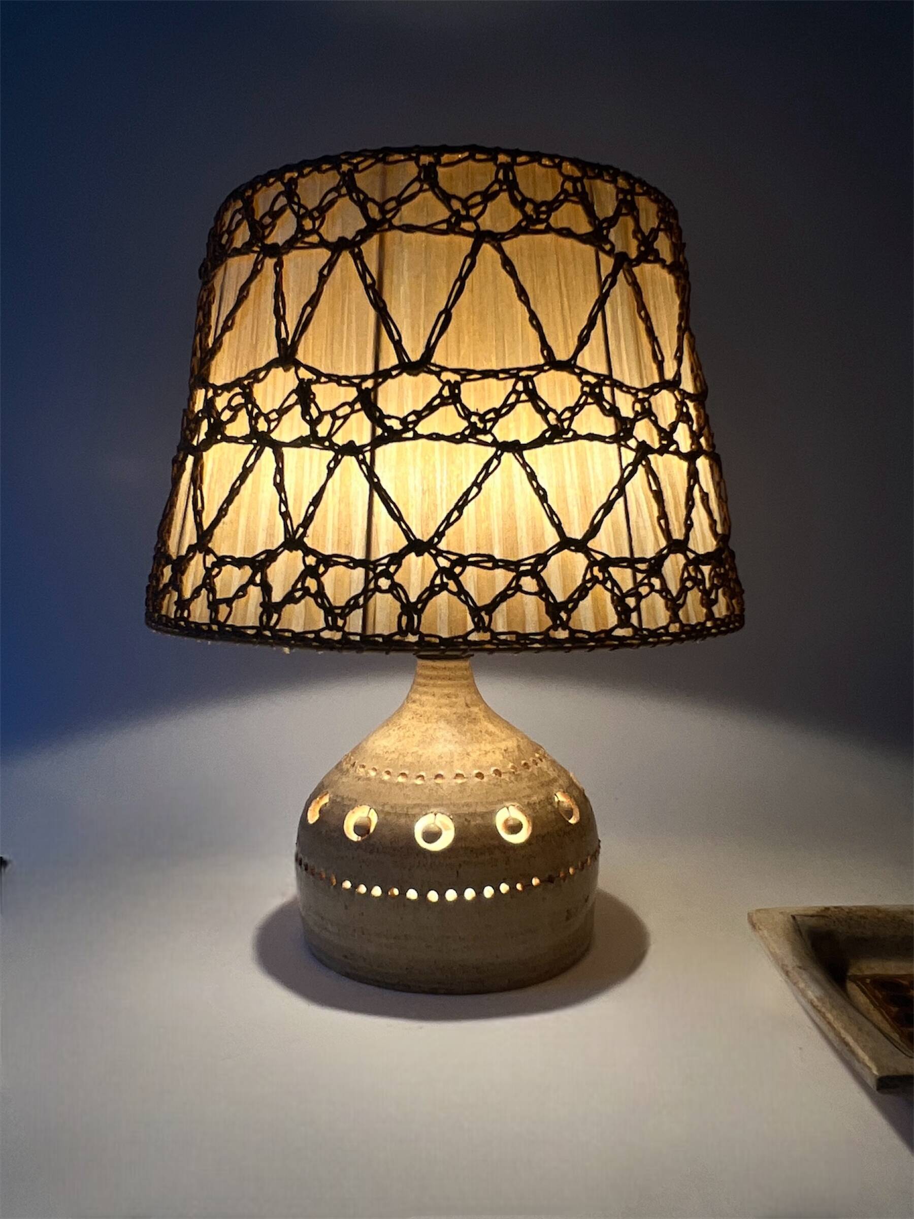 Ceramic table lamp by Georges Pelletier, 1970