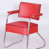 Restored Bauhaus Armchair, Mauser, G. Rohde, Chrome, Leather, Germany, 1930s
