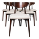 Dining chairs set of 6 Scandinavian design pearl boucle