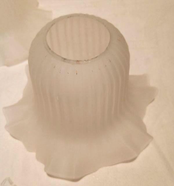 Lot 4 globes tulipe opaline