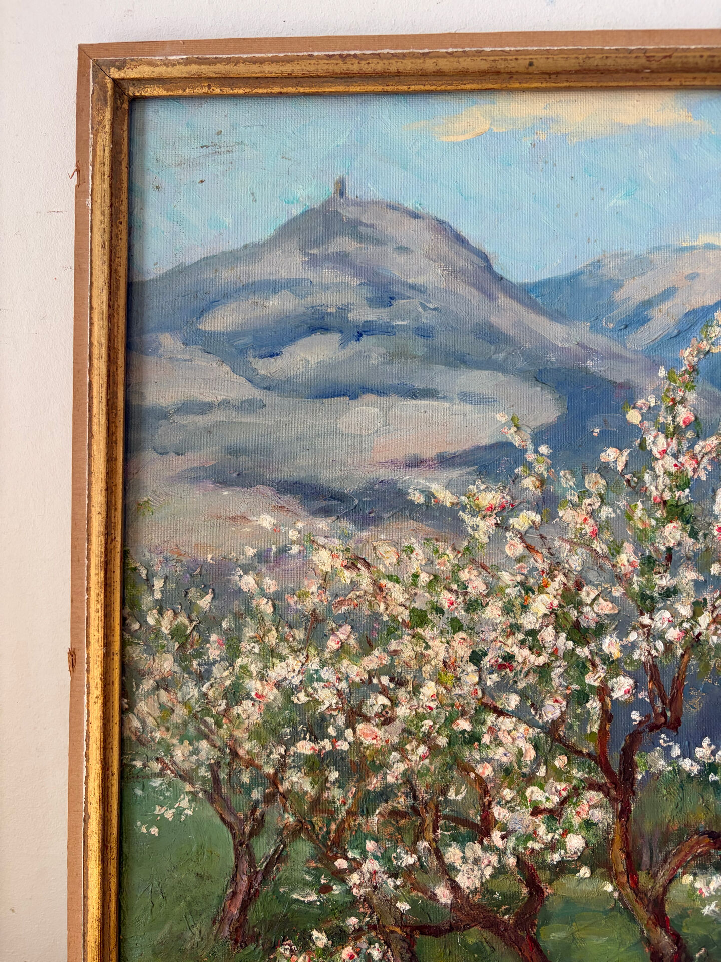 Oil on panel "Old farmhouse", High Vallespir, Provence