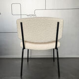 Armchair Conseil fabric bouclette, Pierre Guariche for Meurop 1960