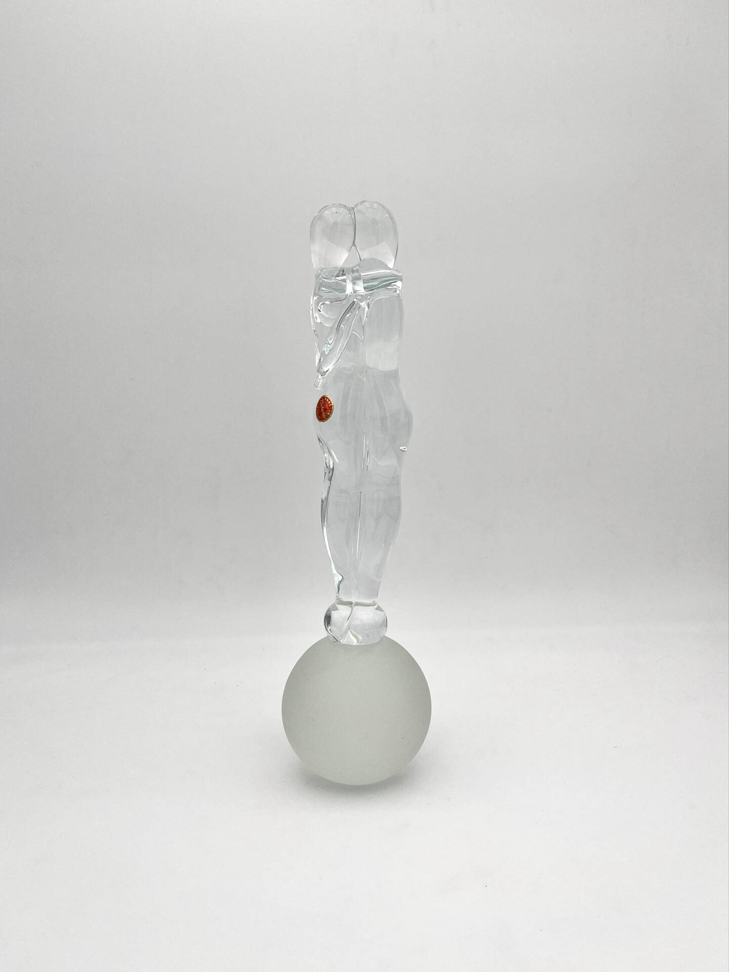 Sculpture Amoureux Verre Massif Murano 2000 Signée Mathis Zane