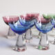Set de 12 verres à alcool en verre coloré 1950