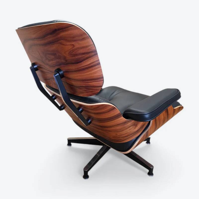 Black & Palisander Santos Herman Miller Original Eames Lounge Chair & Ottoman