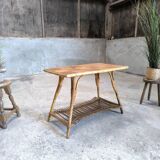 Vintage rattan coffee table