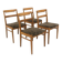 Set de 4 chaises scandinave en hêtre, Suède, 1950