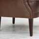 1960s, Danish armchair, furniture leather, ash wood legs.