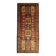 Tapis de couloir vintage Lankaran géométrique en laine rouge et moutarde, 304 x 115 cm