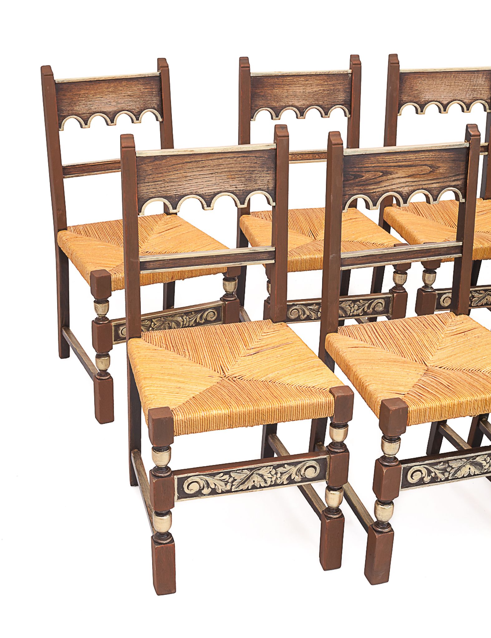 Set of 8 mulched chairs art deco 1940