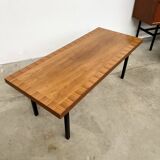 70s walnut marquetry coffee table