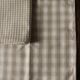 Lot 6 gingham cotton napkins and beige linen tiles