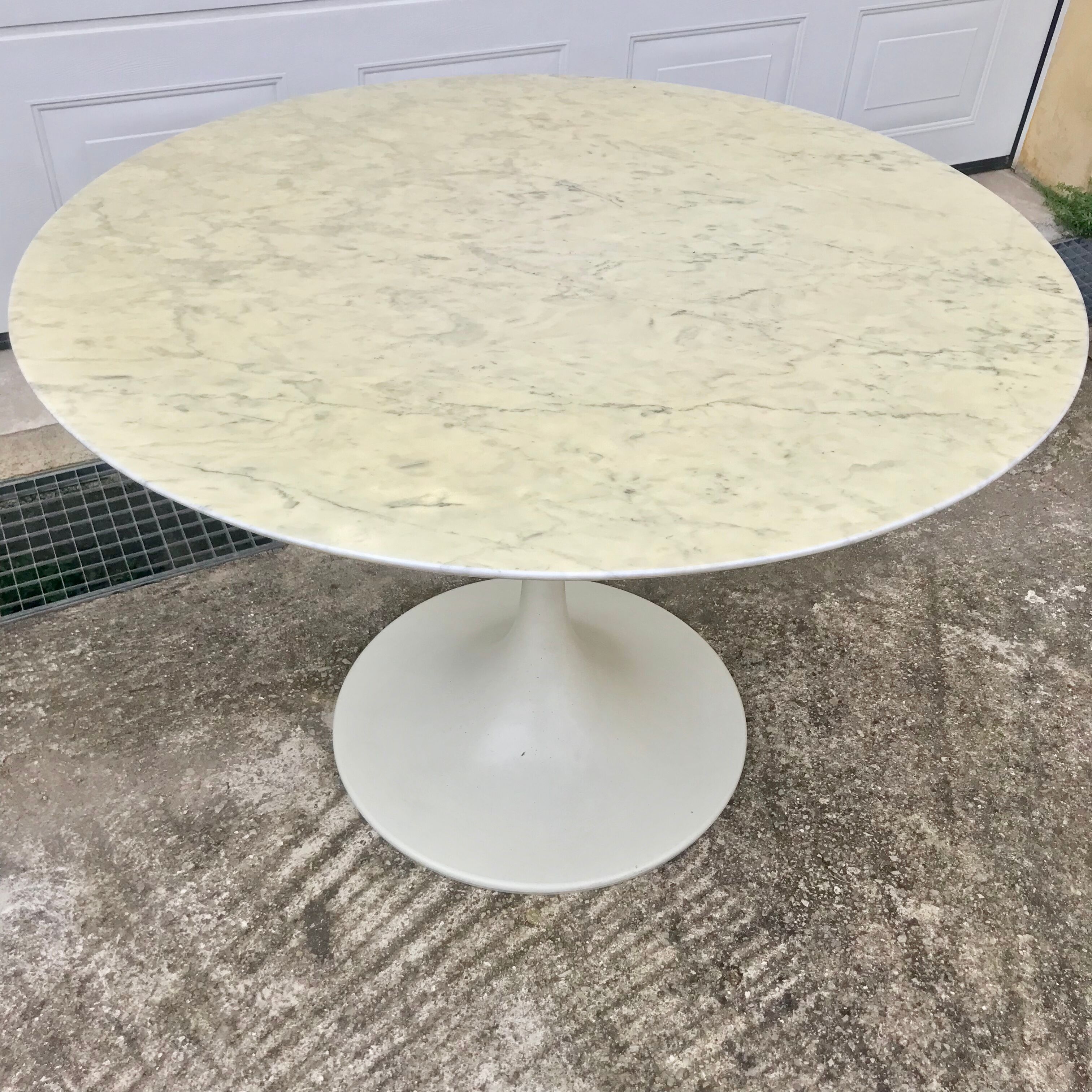 Table marble vintage Tulip foot