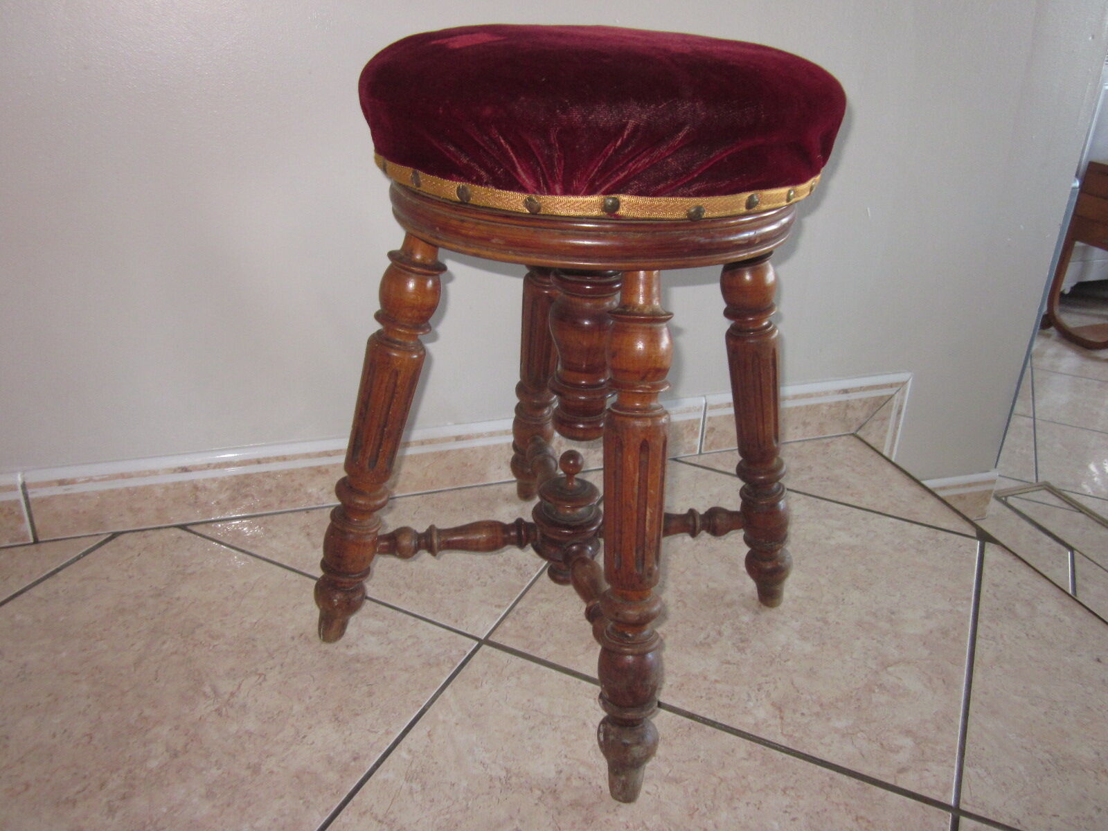 Old piano stool