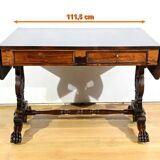Desk Table with Shutters in Solid Rosewood, Restoration Period – Early 19th Century
