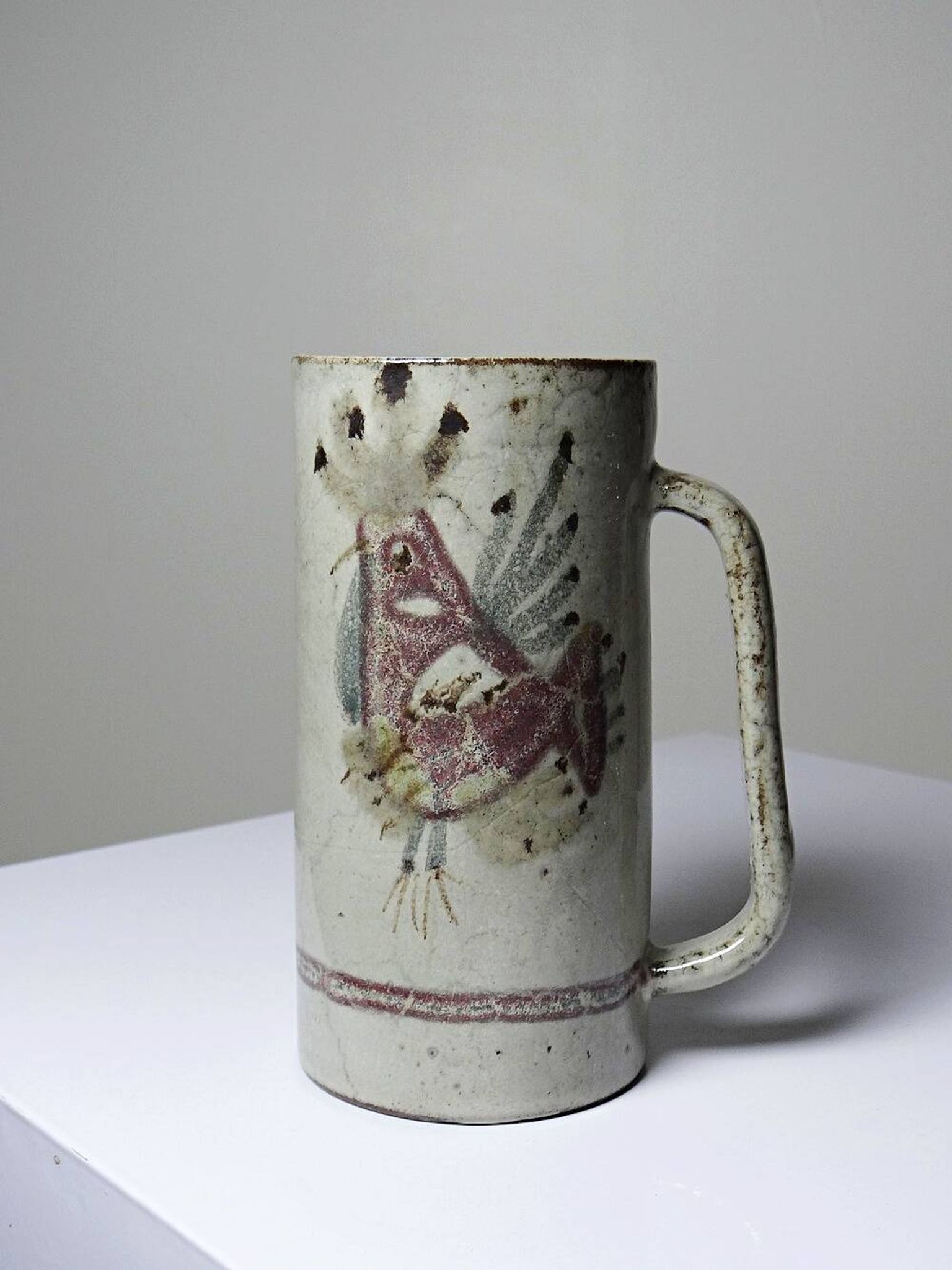 Large mug Le Mûrier Gustave Reynaud Vallauris vintage 1960s