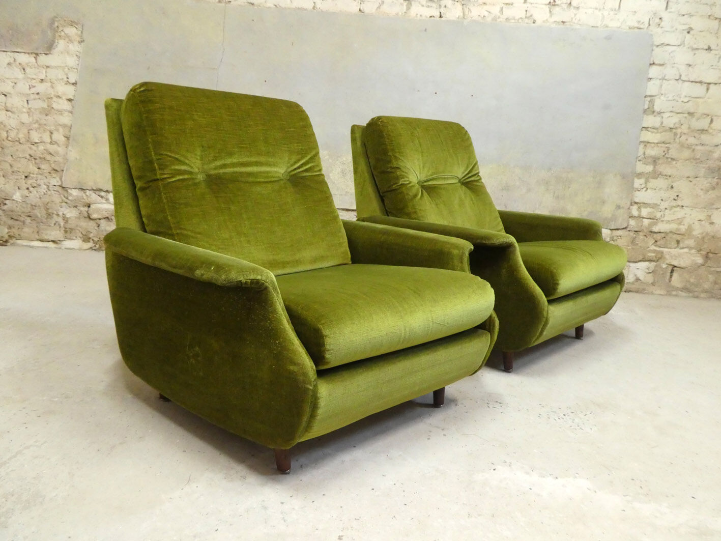 Pair of vintage space age armchairs