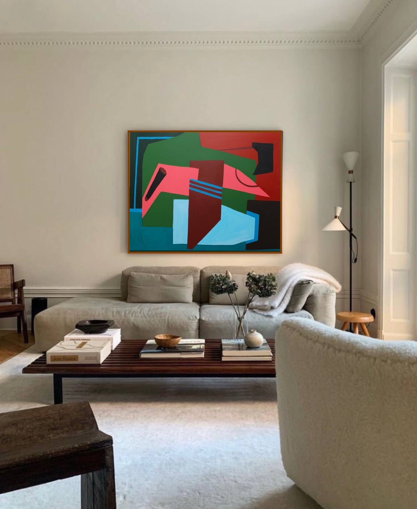 Original abstract on canvas "clarity" 100x81Cm