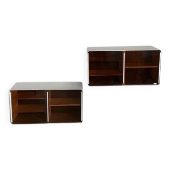 Vintage modular aluminum wall unit — 60s-70s
