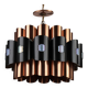 Copper & Black Pendant Lamp by Werner Schou for Coronell Elektro — Denmark, 1960s