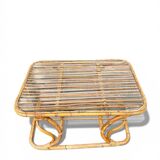 Vintage rattan coffee table – 1950s design