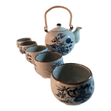 Oriental style tea set, teapot and five bowls