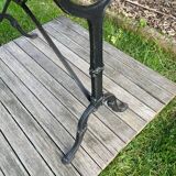 Vintage bistro table with solid oak top