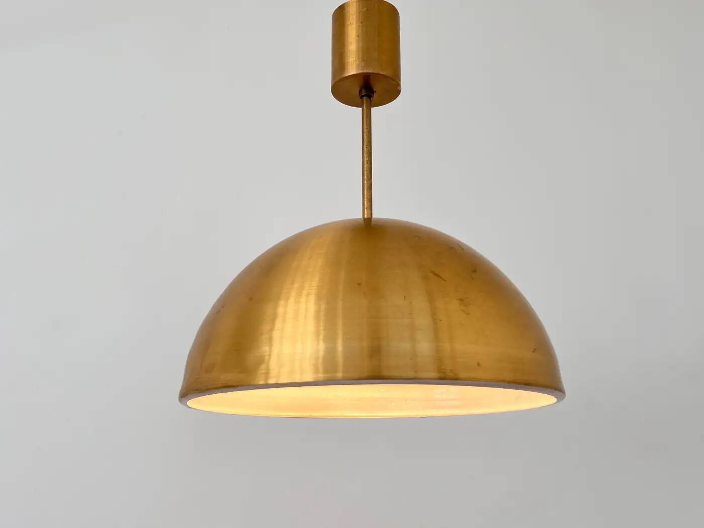 Design Scandinavian style brass pendant - 1960s / Czechoslovakia