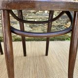 Pair of Thonet bistro chairs with flower decor, art nouveau