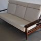 Reupholstered Mid Century Highback Sofa