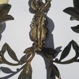 Paire d'appliques en bronze doré style Empire
