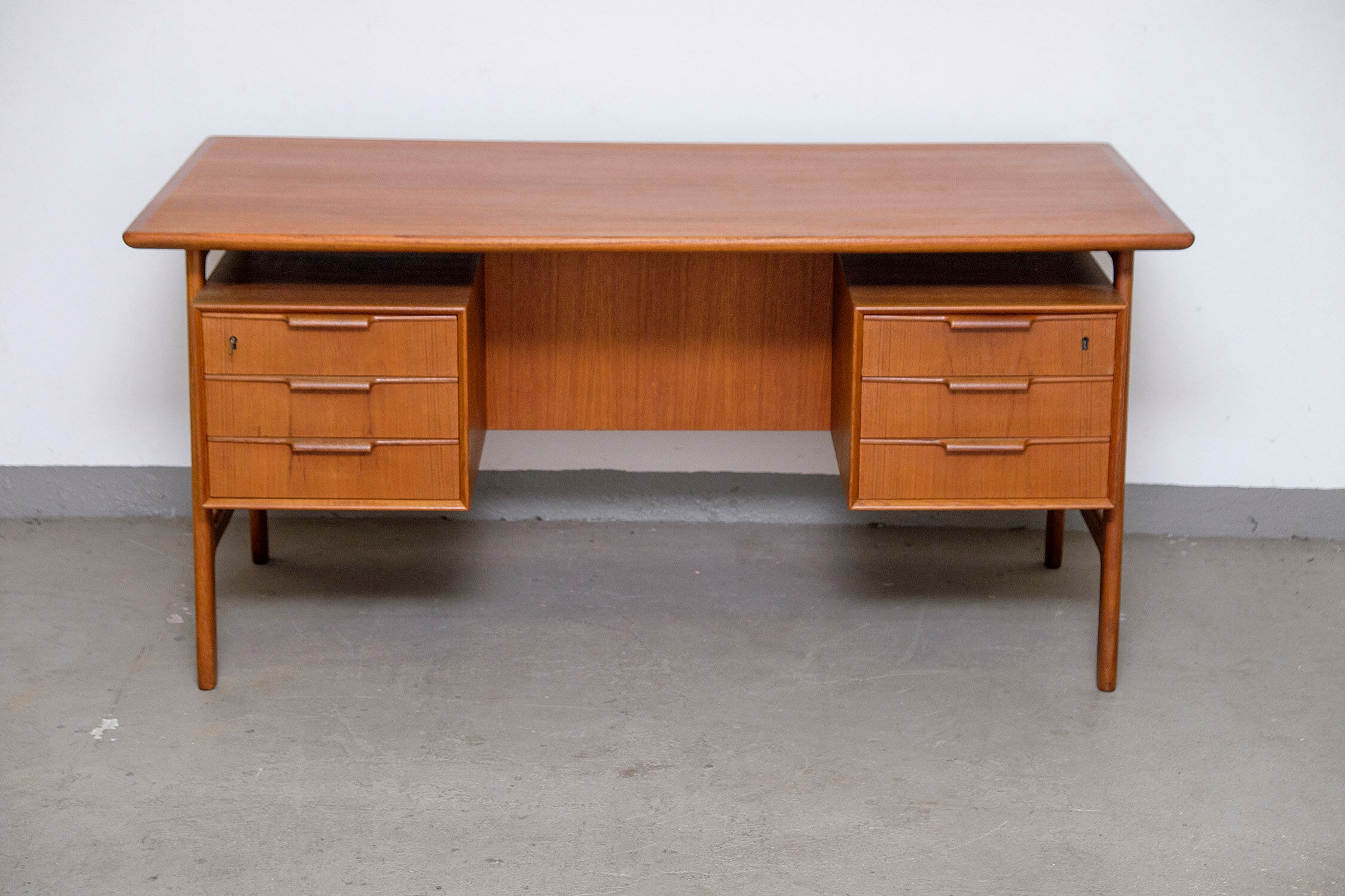 Model 75 teak desk by Omann Jun, 1960