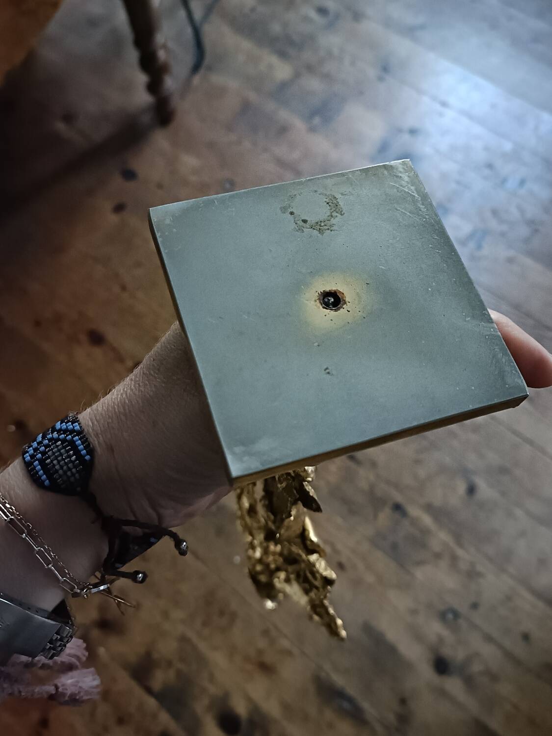 Brutalist brass sculpture, Philippe Cheverny, 1970