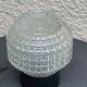 Globe to install or hang, glass, geometric patterns and bakelite base vintage black