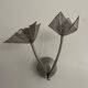Rare appliqué simple Post Modern Mesh Flowers Design, 1980s, Belgium