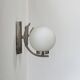 Pair of vintage wall lights, chrome and opaline, France, 1970.