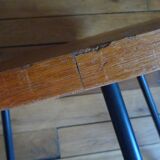 Side table in wood and metal vintage 1960s